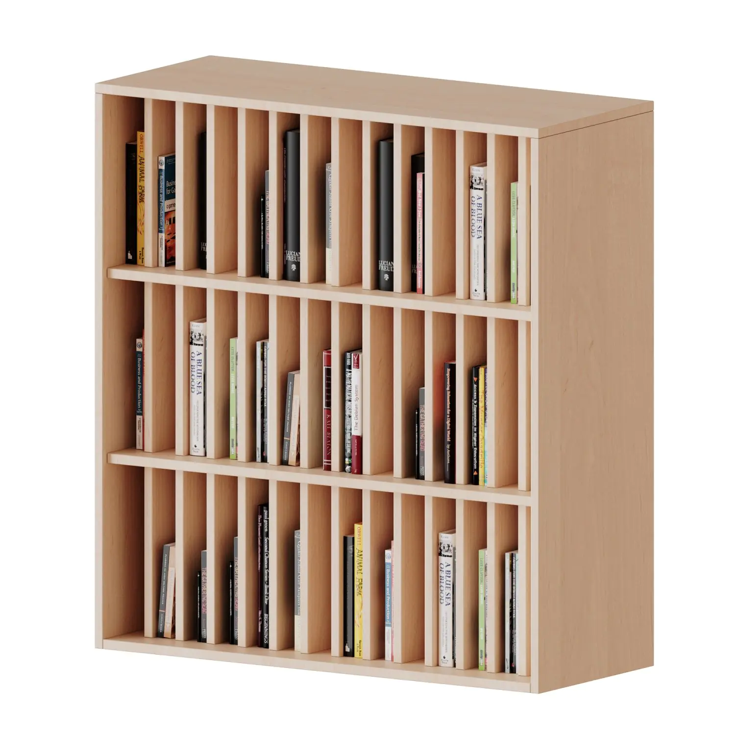 Aufsatz für Klassenbücher, 3 OH, 3 Reihen für je 14 Klassenbücher, B/H/T 100x108x40cm aus der Kategorie Schränke allgemein