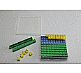 Hunderter-Steckplattensatz, 1 bedruckte Platte (Zahlen 1-100) 10x10 cm, RE-Plastic aus der Kategorie Steck-Würfel