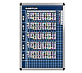 Klassen-Plantafel,  8 Stunden Mo-Fr, für 15 Klassen, 103x77 cm, aus der Kategorie Schultafeln & Whiteboards