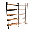 Bibliotheksregal 200 cm hoch, Anbauteil, 98x32 cm (B/T) einseitig, aus der Kategorie Bibliotheksregale