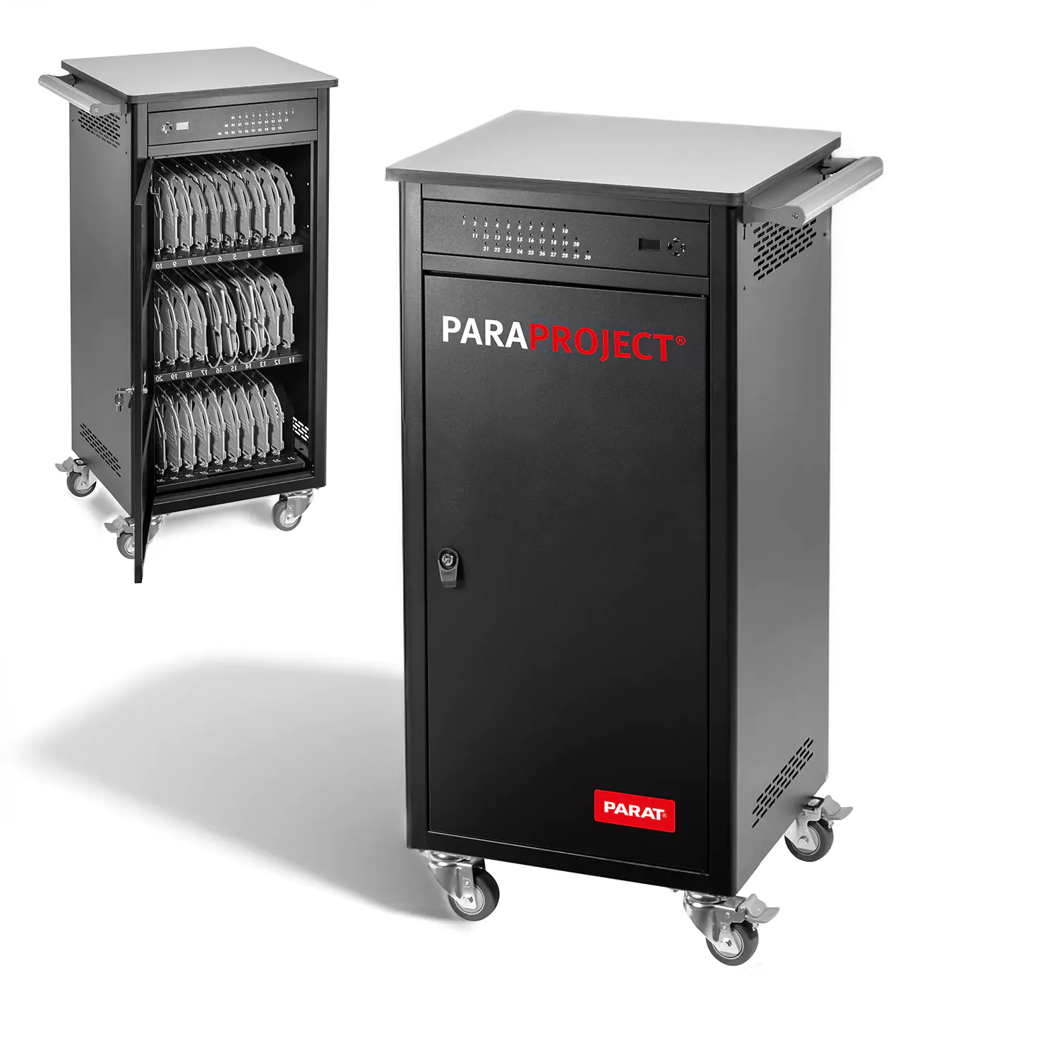 PARAPROJECT® Trolley C30, ohne Kabel, für Tablet/Chromebook aus der Kategorie Notebookschränke