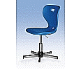 Drehstuhl ohne Armlehnen, höhenverstellbar 39,0-50,5 cm, Drehkreuz verchromt, große Sitzschale, aus der Kategorie Büro-Drehstühle