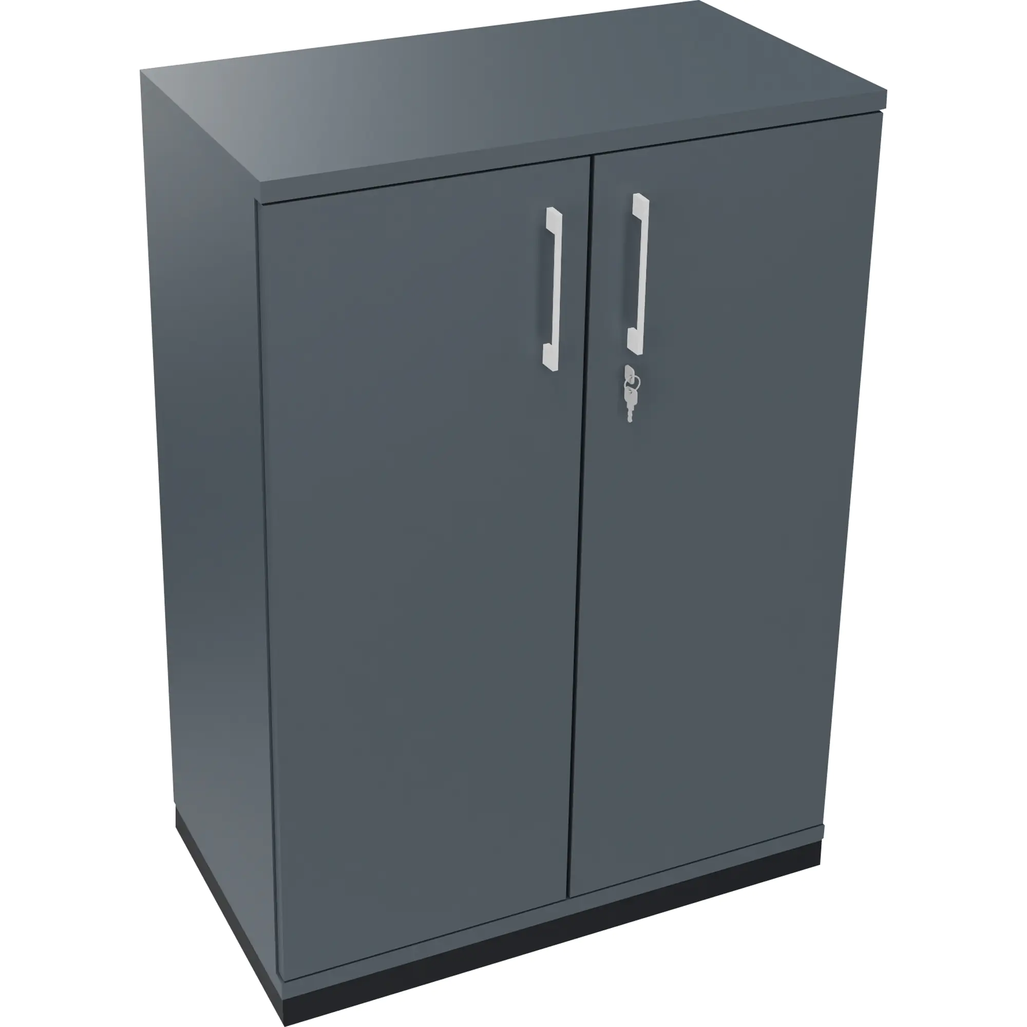 Flügeltürenschrank 3OH B800xT442xH1133 an/Lavagrau aus der Kategorie Schränke