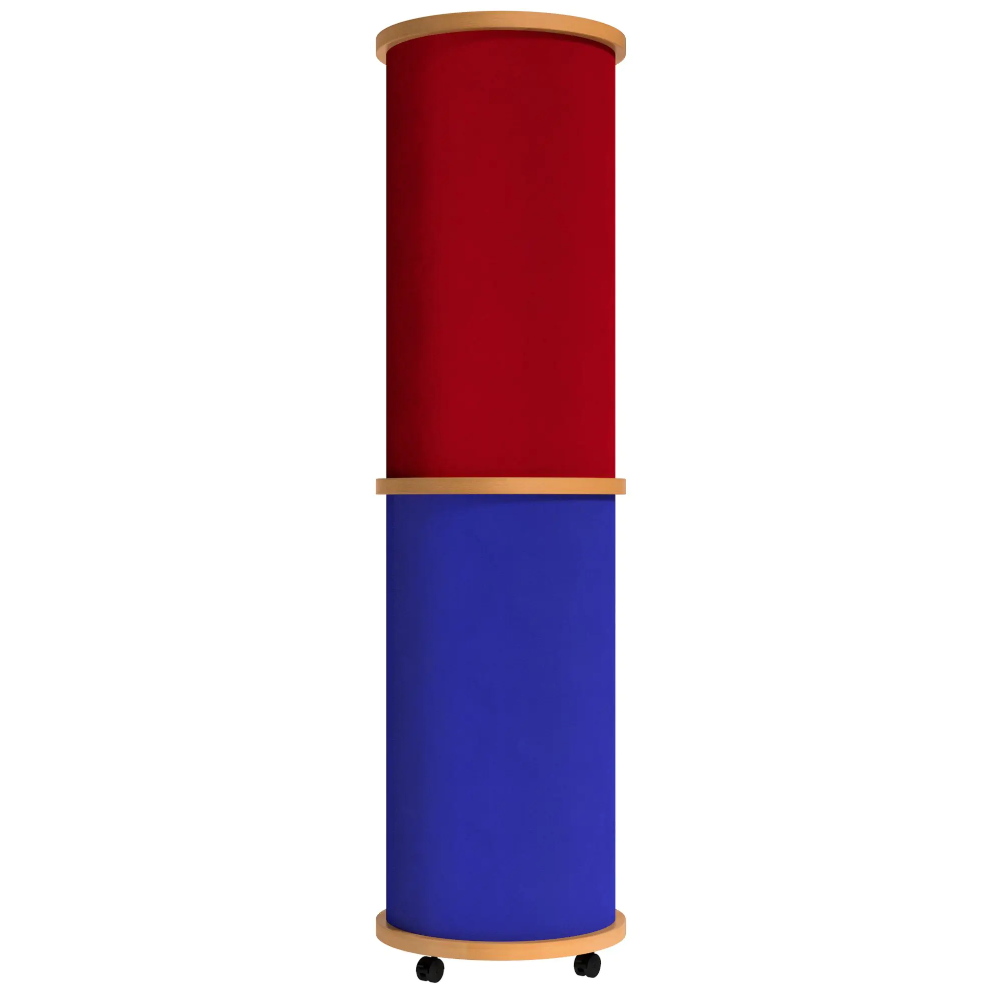 Infosäule fahrbar, Höhe 220 cm, Durchmesser 60 cm, Stoffoberfläche, aus der Kategorie Infosäulen