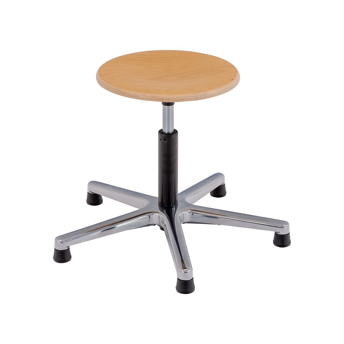 Drehhocker, Höhenverstellung durch Gasdruckfeder 515-764mm, Aluminium-Fußkreuz aus der Kategorie Hocker