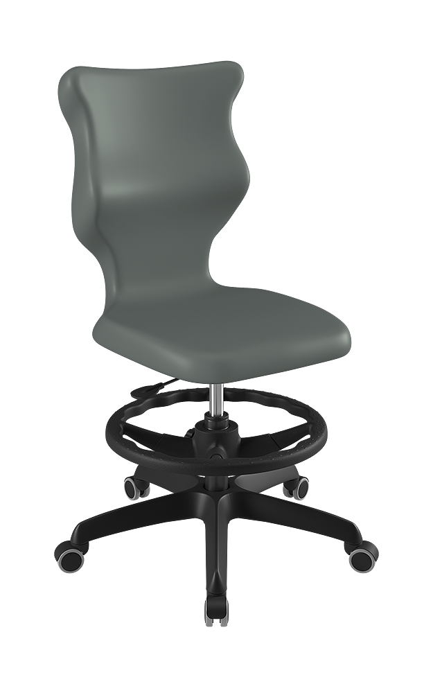 Drehstuhl mit hoher Rückenlehne, höhenverstellbar mit Gasfeder, ergonomische Kunststoffschale aus der Kategorie Bürodrehstühle