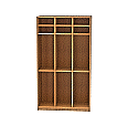 Schulranzenregal, 160 cm hoch,  90x40 cm (B/T), 6 Fächer, 3-spaltig,