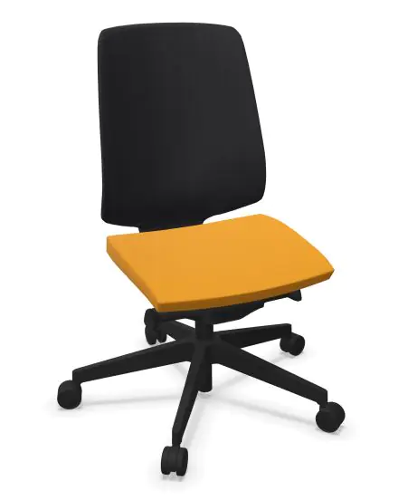 Bürodrehstuhl ohne Armlehnen, Netzrücken in anthrazit, Synchronmechanik, Sitztiefeneinstellung  aus der Kategorie Bürodrehstühle