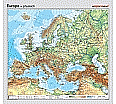 Wandkarte Europa, phys.(Vorderseite), polit.(Rückseite), 155x144cm aus der Kategorie Wandkarten Geographie