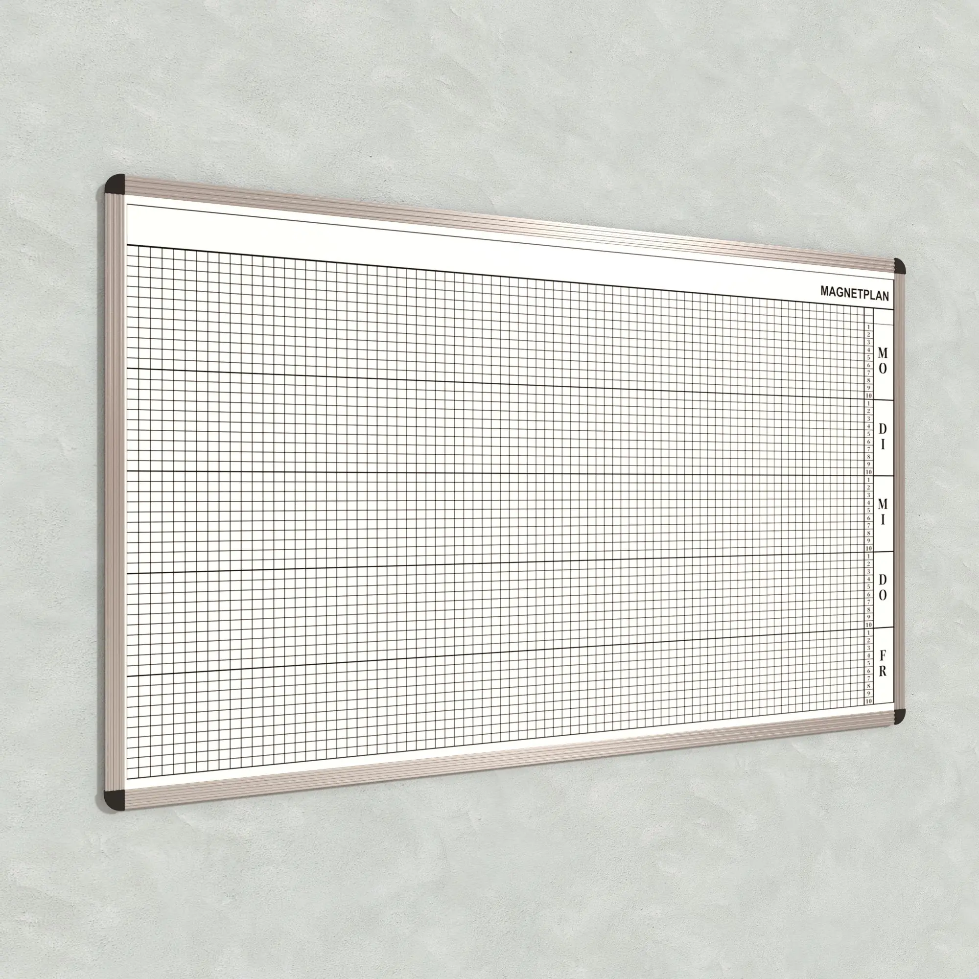 Personal-Raum-Plan, 10 Stunden, 83 Spalten, 103x177 cm, aus der Kategorie Personal- Raum- Tafeln 10h