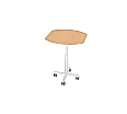 Lehrertisch, 90x70 cm (B/T), höhenverstellbar 80-120 cm, Fassform, aus der Kategorie Lehrertische