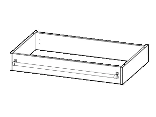Leiterzarge zur Aufnahme einer Leiter Höhe 15cm, für 100cm breite und 60cm tiefe Schrankwände aus der Kategorie Schränke Zubehör
