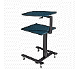 Projektionswagen, höhenverstellbar 104-141 cm, 2 Ablageflächen, aus der Kategorie Schulbeamerwagen