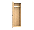 Garderobenschrank, 190 cm hoch,  60x40 cm (B/T), 1 Drehtür, 1 Teleskopstange,