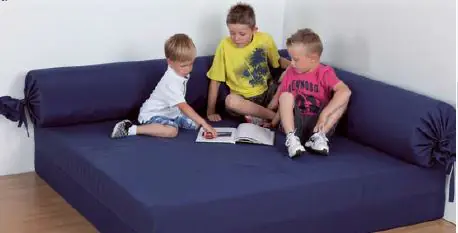 Entspannungs-Element-Quadrat, 160x160 cm (B/T), Höhe 30 cm, fester Füllkörper, 2 Rückenrollen aus der Kategorie alte Ecksofa