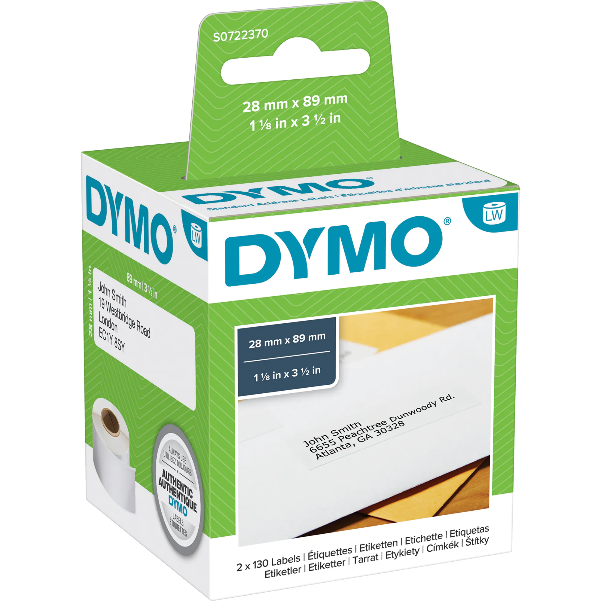 Dymo Adressetikett 89x28mm ws 2x130 St./Pack. aus der Kategorie Etiketten