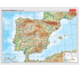 Wandkarte Iberische Halbinsel, phys.(Vorderseite), polit.(Rückseite), 202x147cm aus der Kategorie Wandkarten Europa