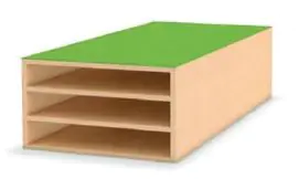 Spiel- und Schlafpodest mit Tretford Teppich, B/H/T 69x40x150 cm, für Liegepolster 140x60cm aus der Kategorie Schlafpodeste