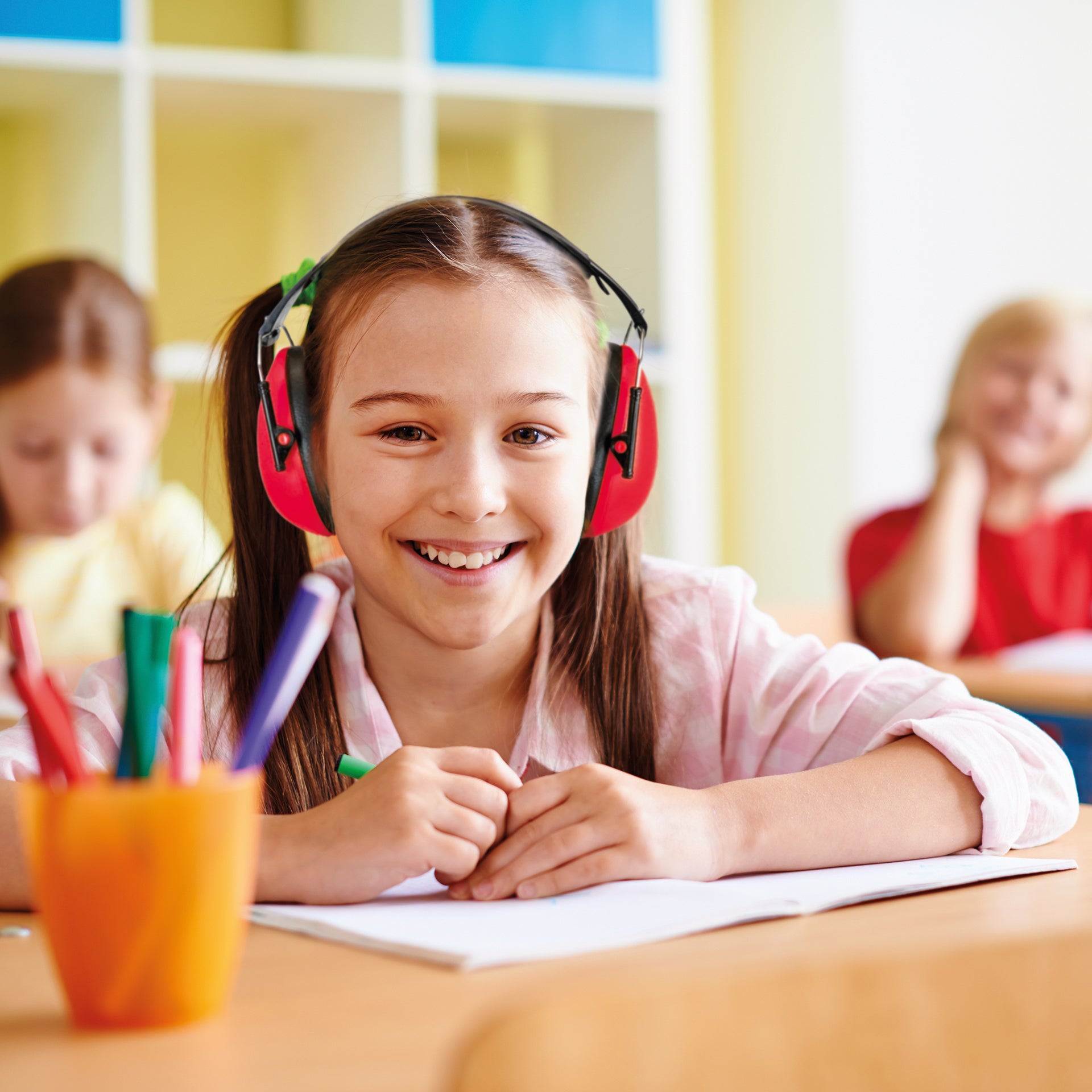 Gehör-Schutz für Kinder "Auris Plus", 24,3 dB,  Farbe: rot aus der Kategorie Schulbedarf