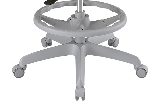 Drehstuhl mit hoher Rückenlehne, höhenverstellbar mit Gasfeder, ergonomische Kunststoffschale aus der Kategorie Bürodrehstühle