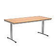 Klapptisch, 170x80 cm (B/T), 72 cm hoch, T-Fuß,