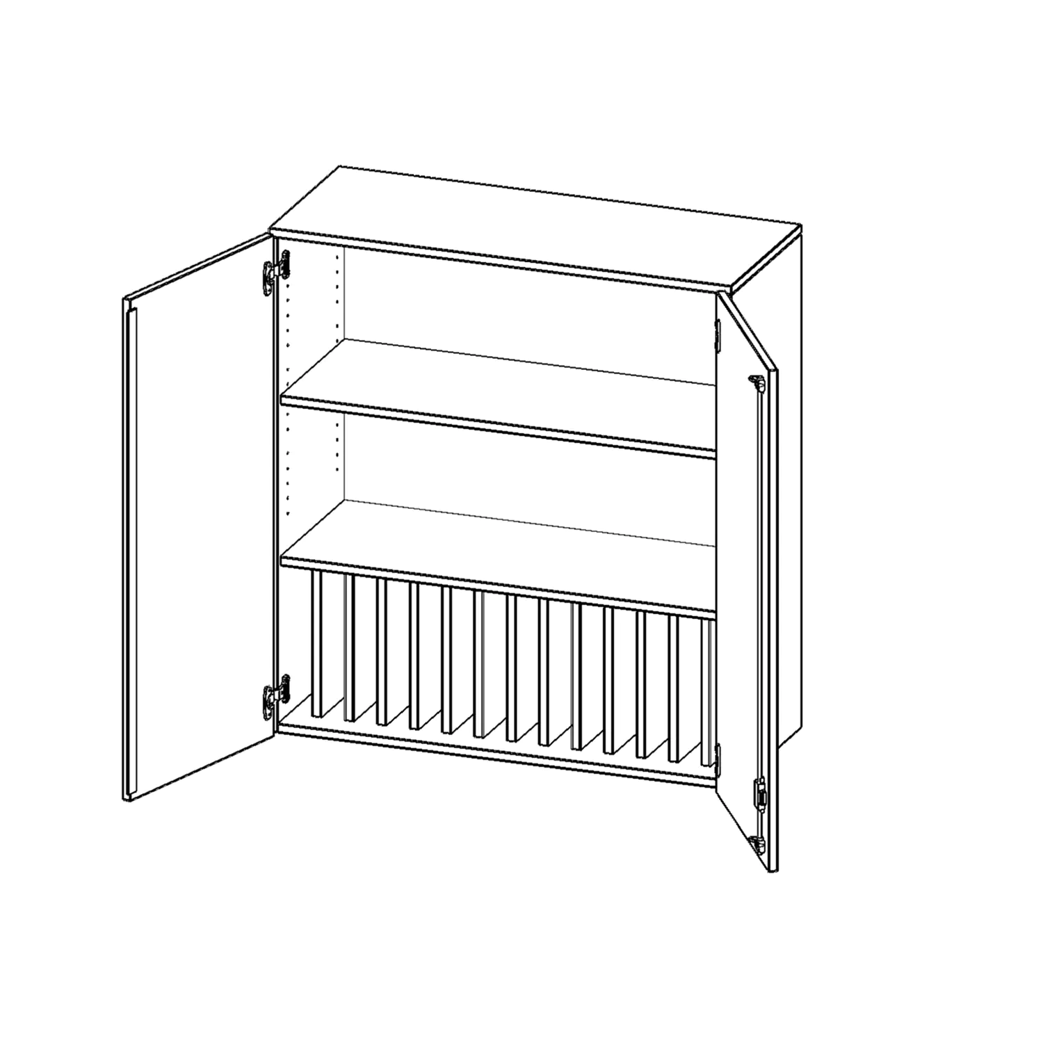 Aufsatz für Klassenbücher, 3 OH, 1 Reihe für 14 Klassenbücher, B/H/T 100x108x40cm aus der Kategorie Schränke allgemein
