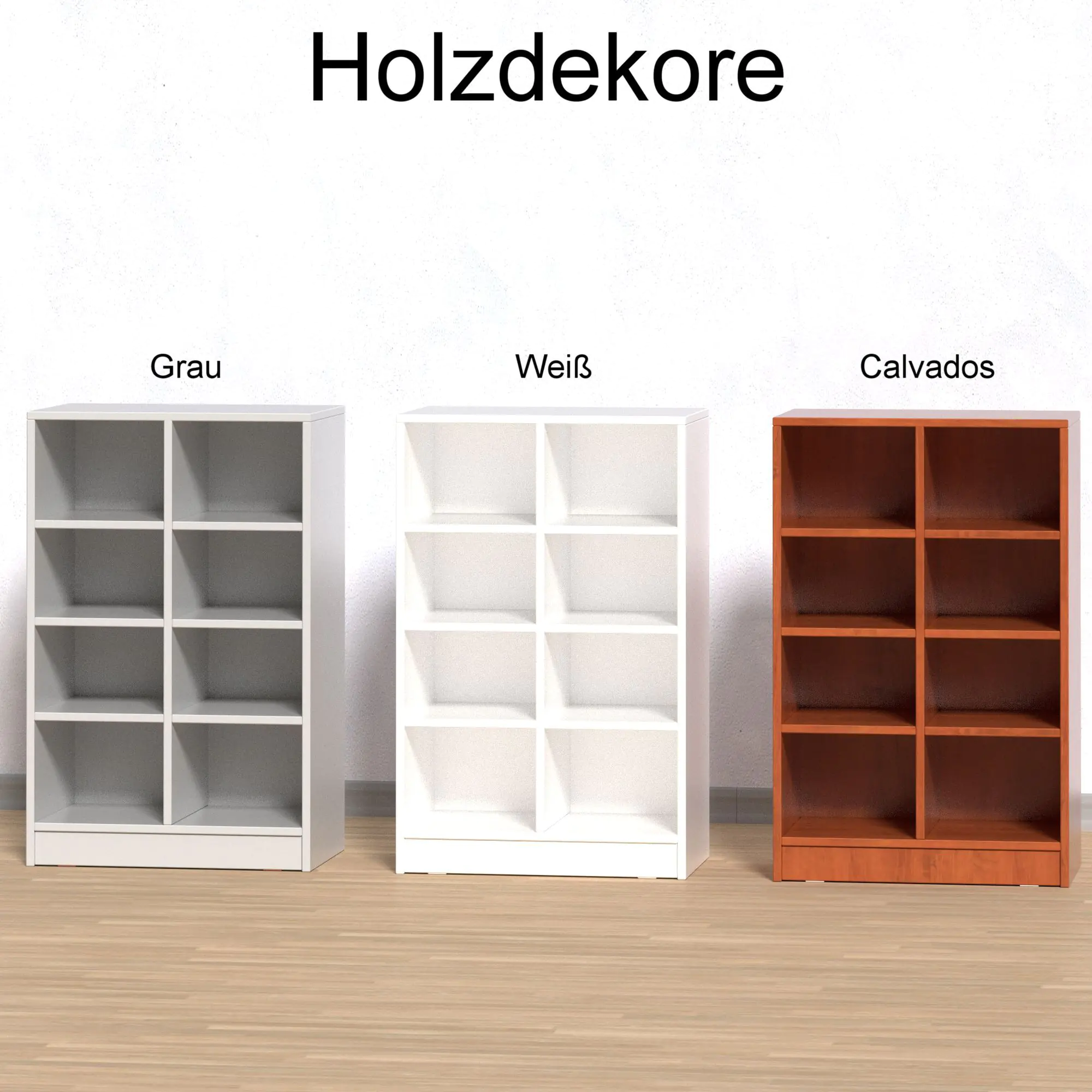 Klassenraumregal,  98 cm hoch, 140x40 cm (B/T), 15 Fächer, 3-spaltig aus der Kategorie Klassenraumregale HOLZ