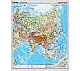 Wandkarte Asien, phys.(Vorderseite), polit.(Rückseite), 147x180 cm aus der Kategorie Wandkarten Geographie