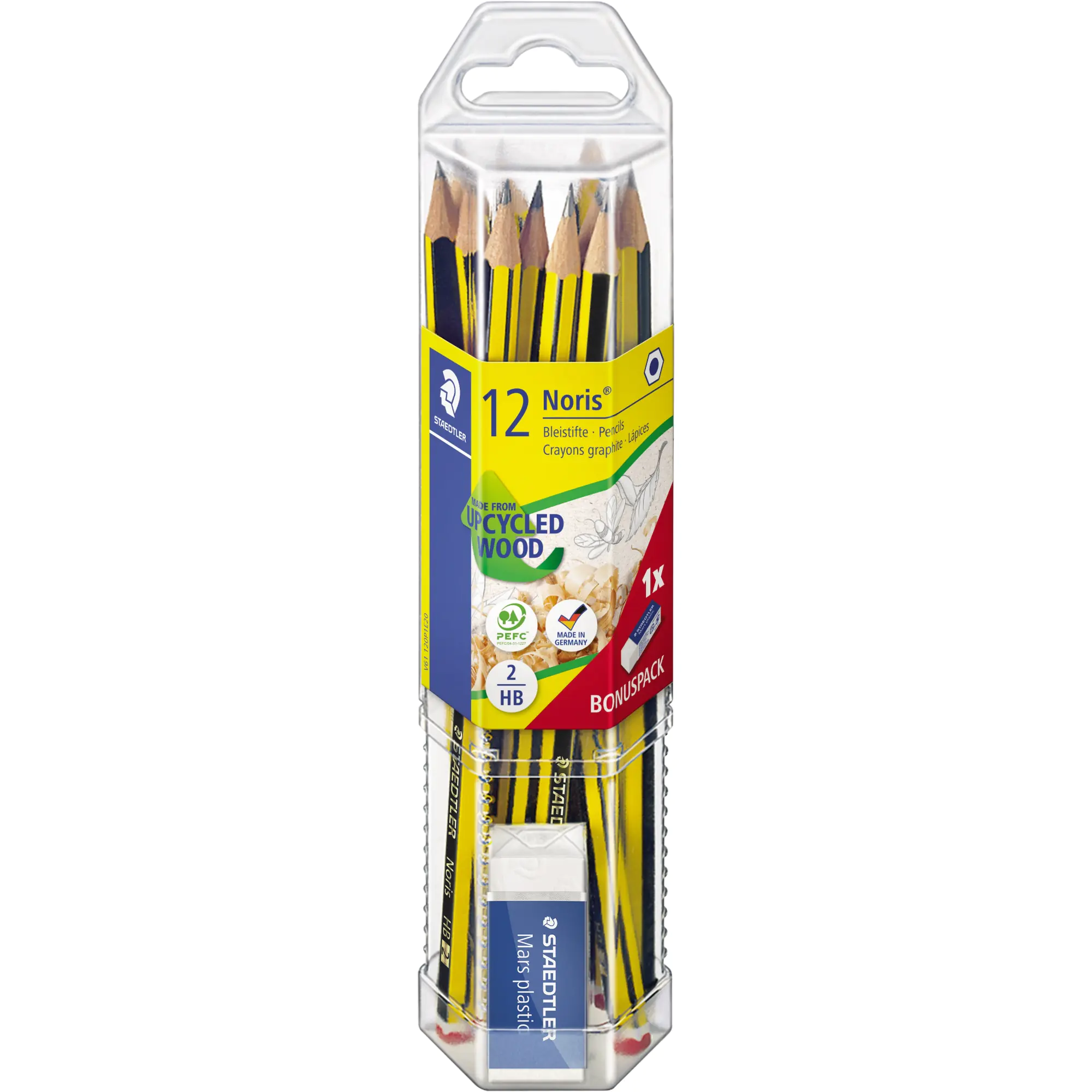 Staedtler Bleistift Noris 61 120P1 HB ge/sw 12St +Radierer aus der Kategorie Bleistifte