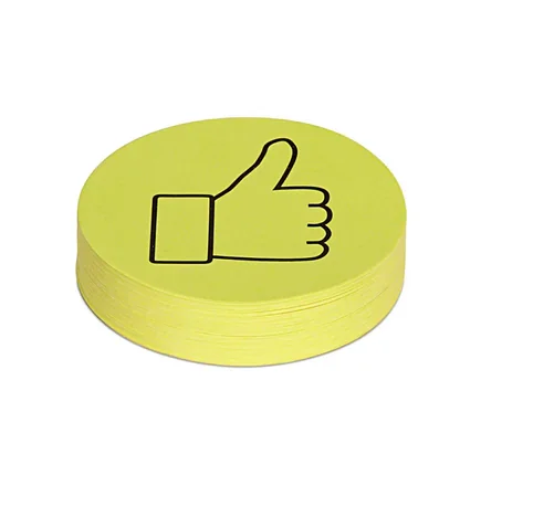 Moderationskarten Daumen, Größe: Ø 9,5 cm, weiß aus der Kategorie Zubehör