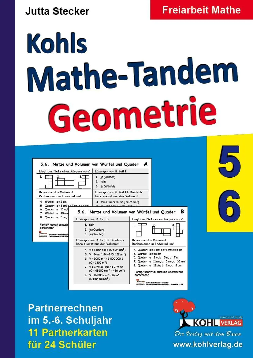 Kohls Mathe-Tandem / Geoemtrie 5.-6. Schuljahr aus der Kategorie Mathematik