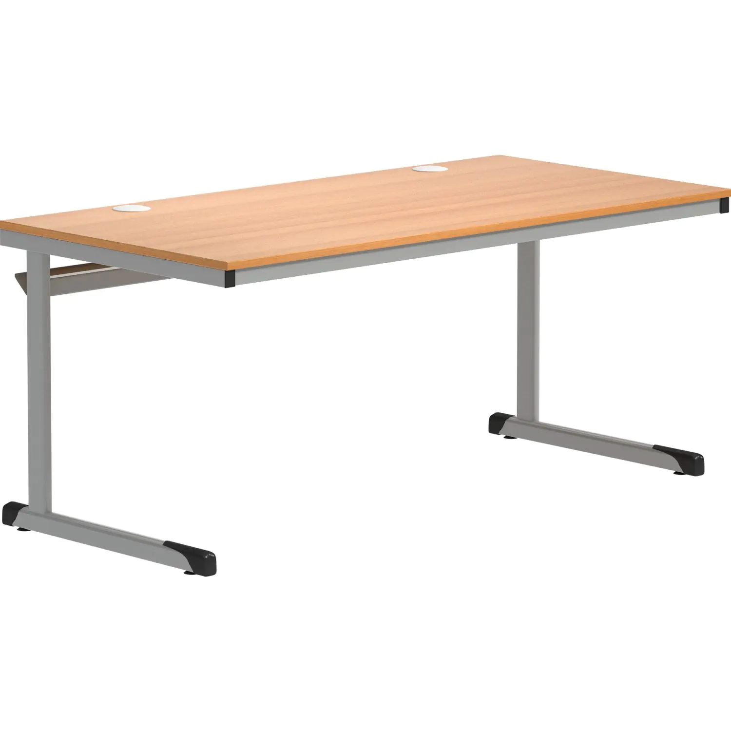 EDV-Tisch Kufenform, 160x80 cm (B/T), 72 cm hoch, offener Blechkabelkanal aus der Kategorie EDV-Tische