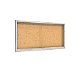 Info-Wandvitrine,  93 cm hoch, 195x8,0 cm (B/T), Rückwand: Kork, aus der Kategorie Informationsvitrinen Innen wandmontiert