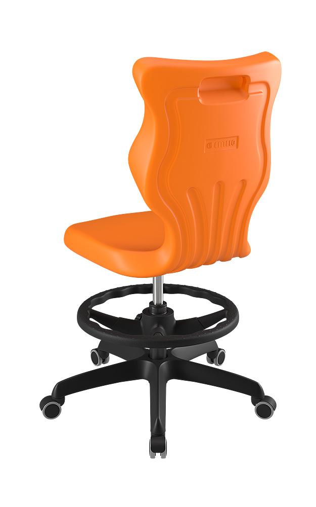 Drehstuhl mit hoher Rückenlehne, höhenverstellbar mit Gasfeder, ergonomische Kunststoffschale aus der Kategorie Bürodrehstühle