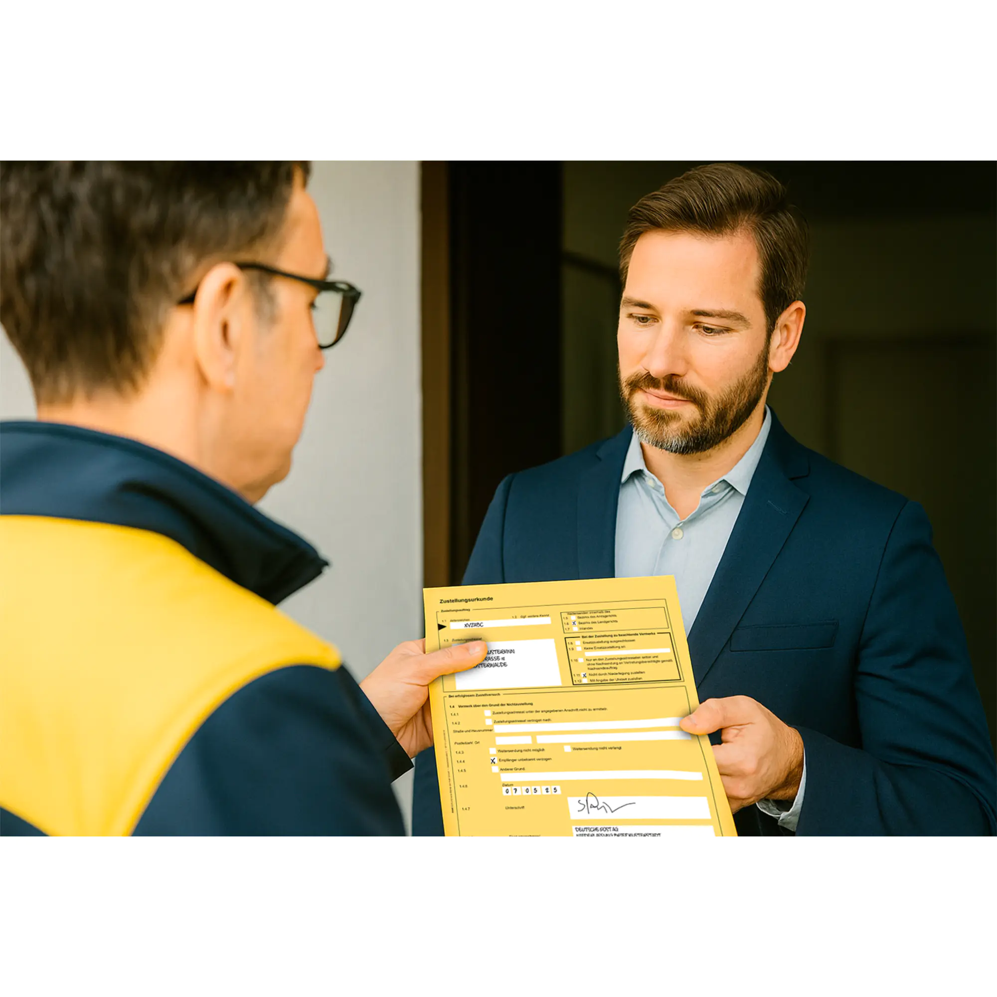 RNK Zustellungsurkunde DIN A4 2Seiten 80g aus der Kategorie Formulare