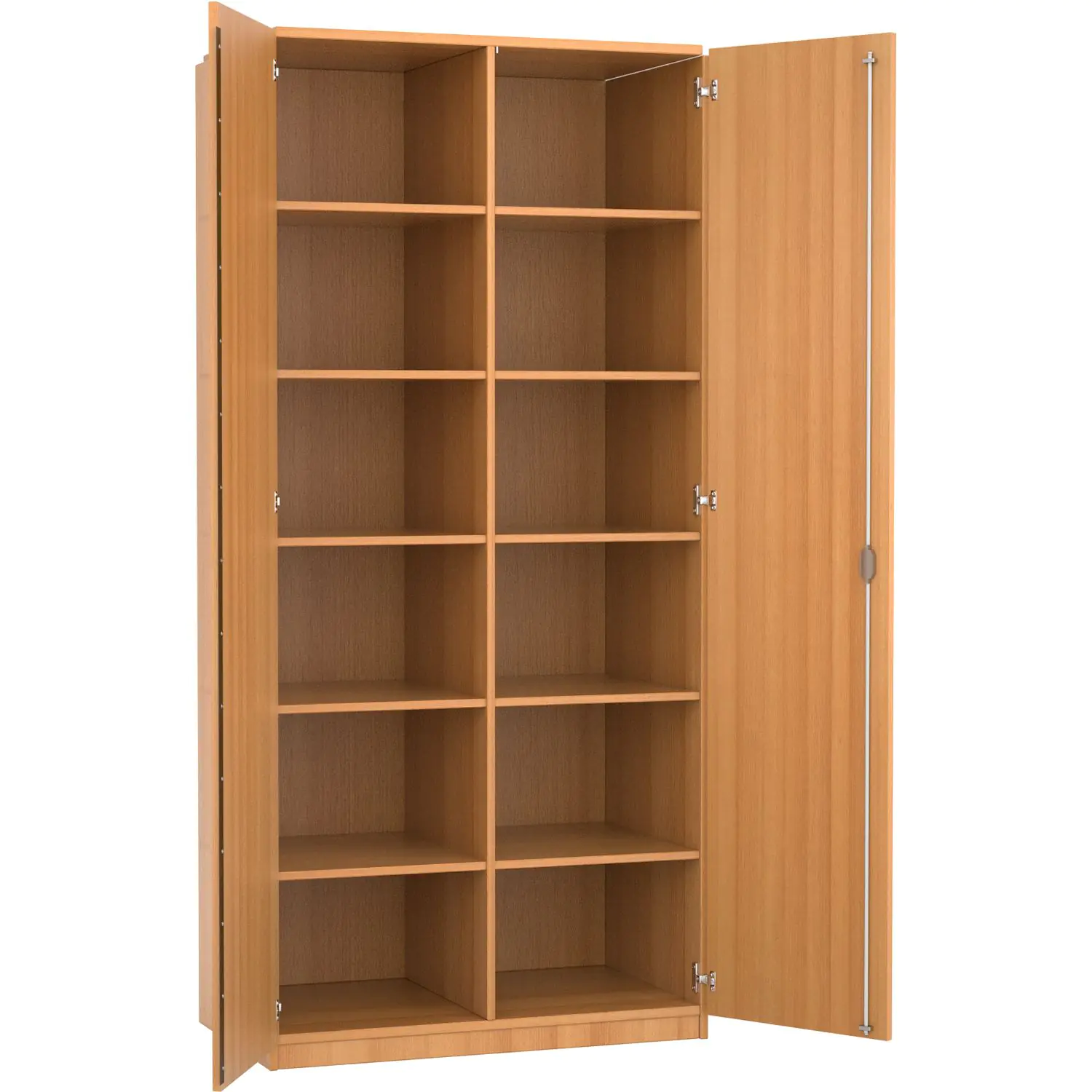 Schrank, 226 cm hoch, 100x50 cm (B/T), 2 Dreh-Türen, 10 Böden, 6OH aus der Kategorie Alle Produkte