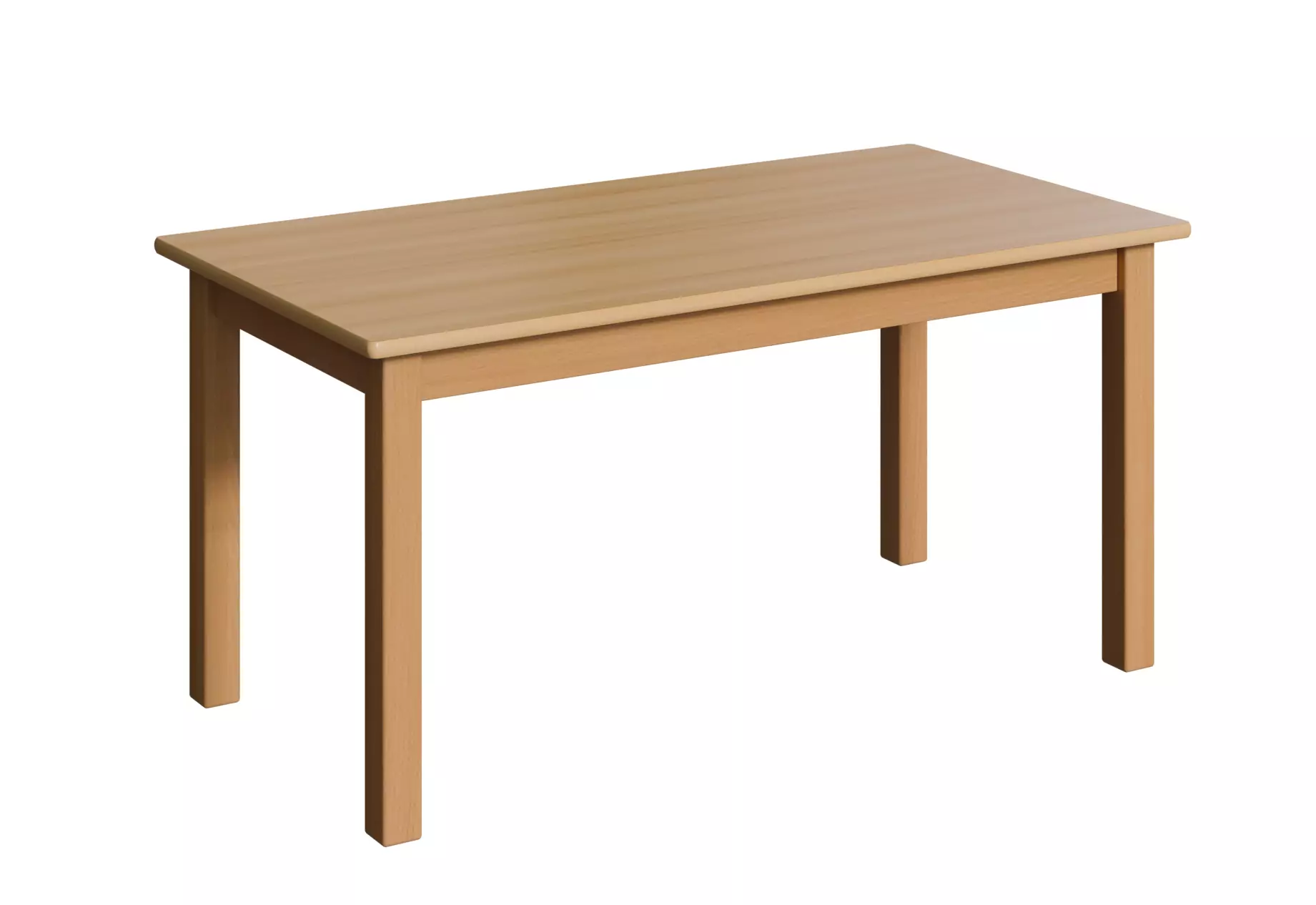 Rechtecktisch 140 x 70, Buche Massivholzgestell, umlaufende gerade Zarge aus der Kategorie Rechtecktische