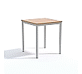 Quadrattisch,  65x65 cm (B/T), bitte Höhe angeben von 53 bis 76 cm aus der Kategorie Quadrattische