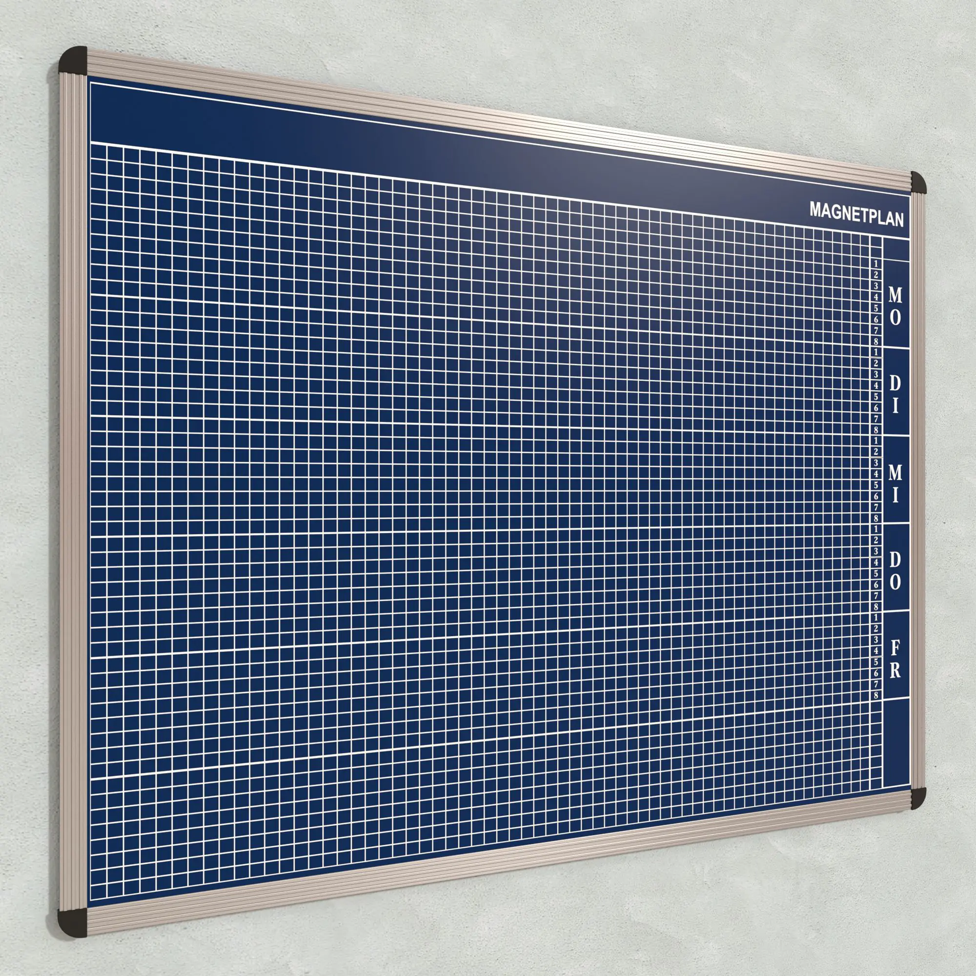 Personal-Raum-Plan,  8 Stunden, 63 Spalten, 103x137 cm, aus der Kategorie Personal- Raum- Tafeln 8h