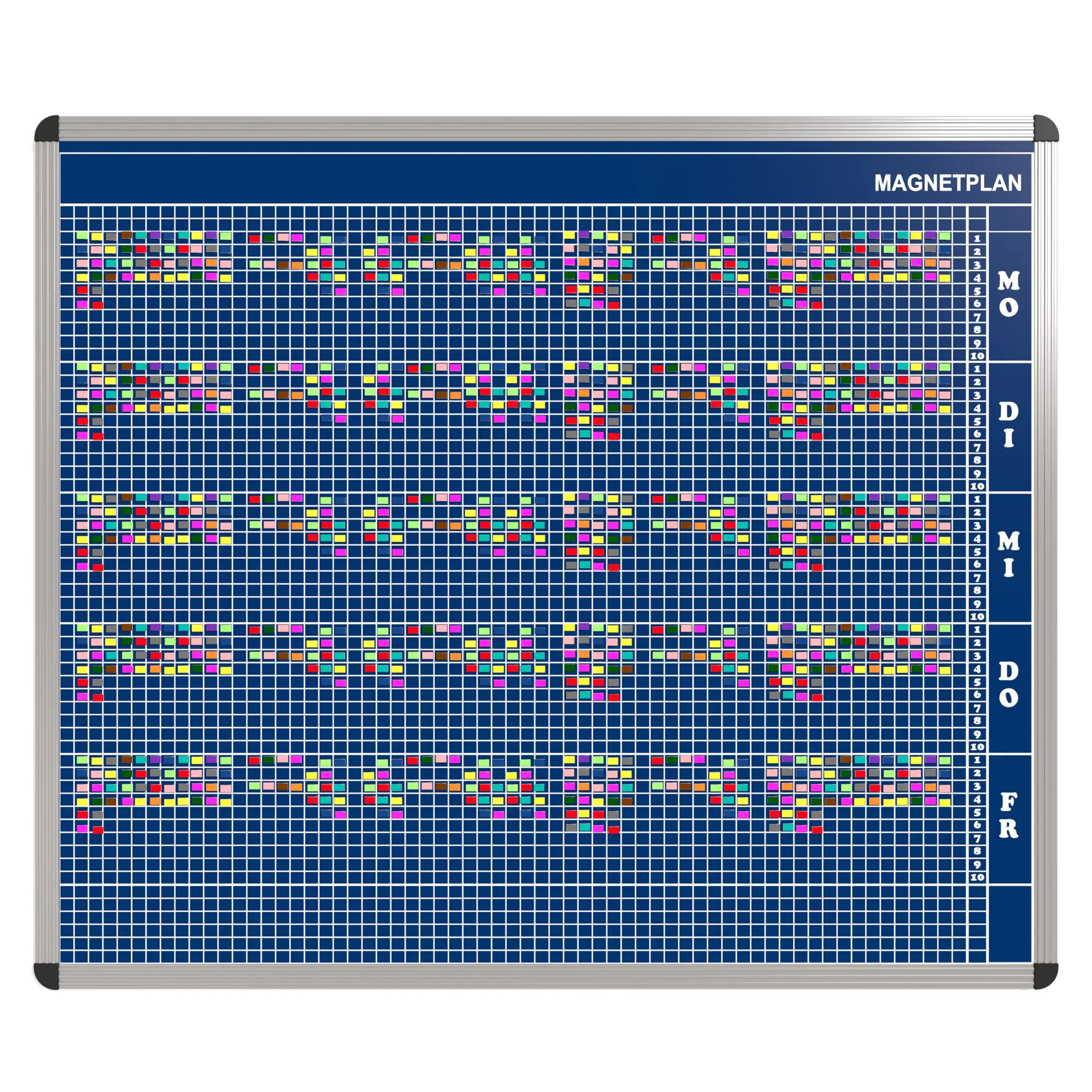 Personal-Raum-Plan, 10 Stunden, 63 Spalten, 103x137 cm,