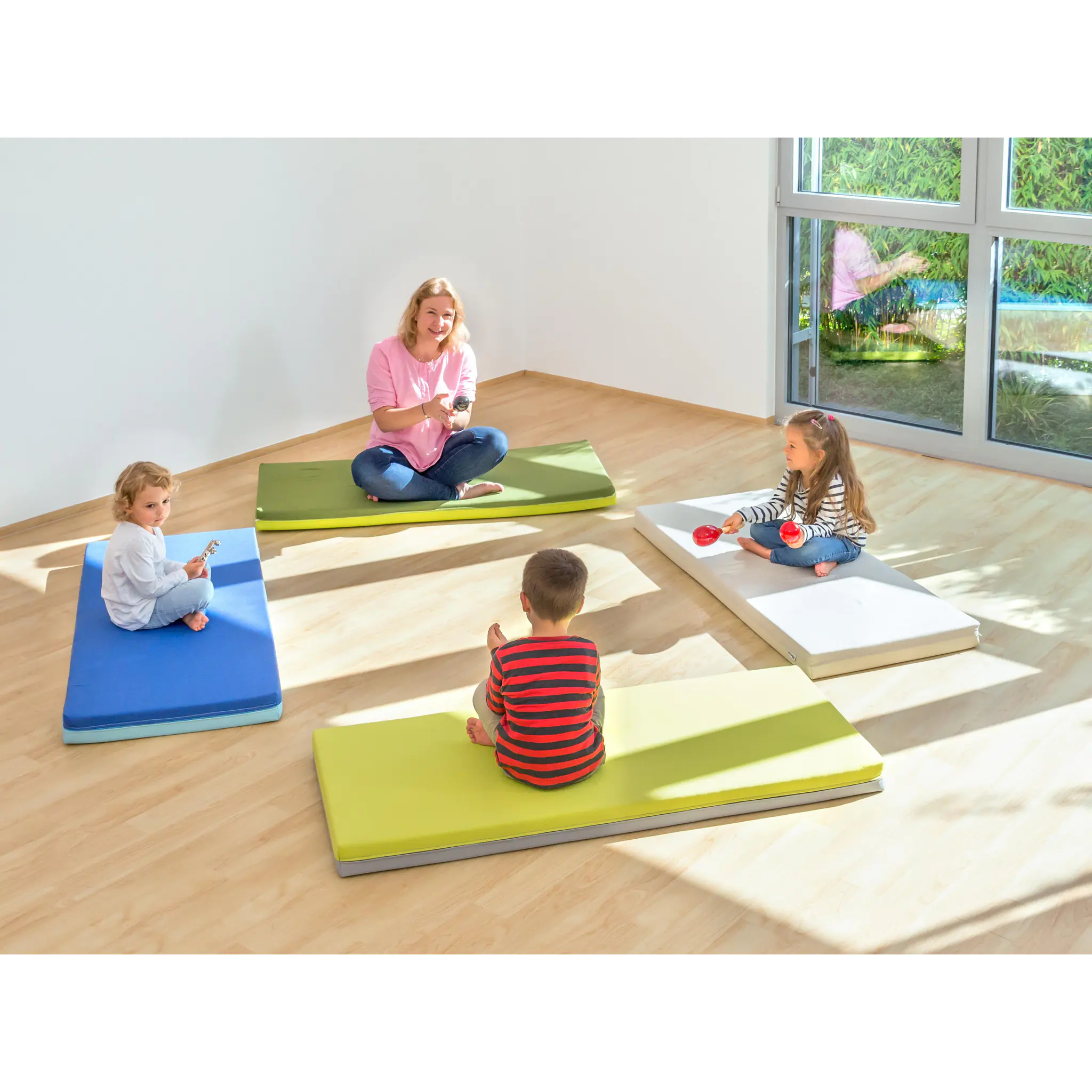 Liegepolster 140 x 60 x 6 cm, Farbe hellbeige/beige aus der Kategorie Spielpodeste