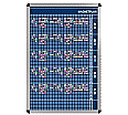 Personal-Raum-Plan, 10 Stunden, 33 Spalten, 103x77 cm,