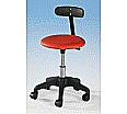 Hocker, höhenverstellbar 36-48 cm, fahrbar, mit kurzer Rückenlehne, aus der Kategorie Hocker