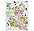 Wandkarte Rheinland-Pfalz/Saarland, politisch, 120x160 cm, aus der Kategorie Wandkarten Bundesländer