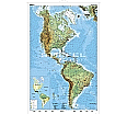 Wandkarte Amerika, Nord/Süd, physisch, 120x180 cm, aus der Kategorie Alle Produkte
