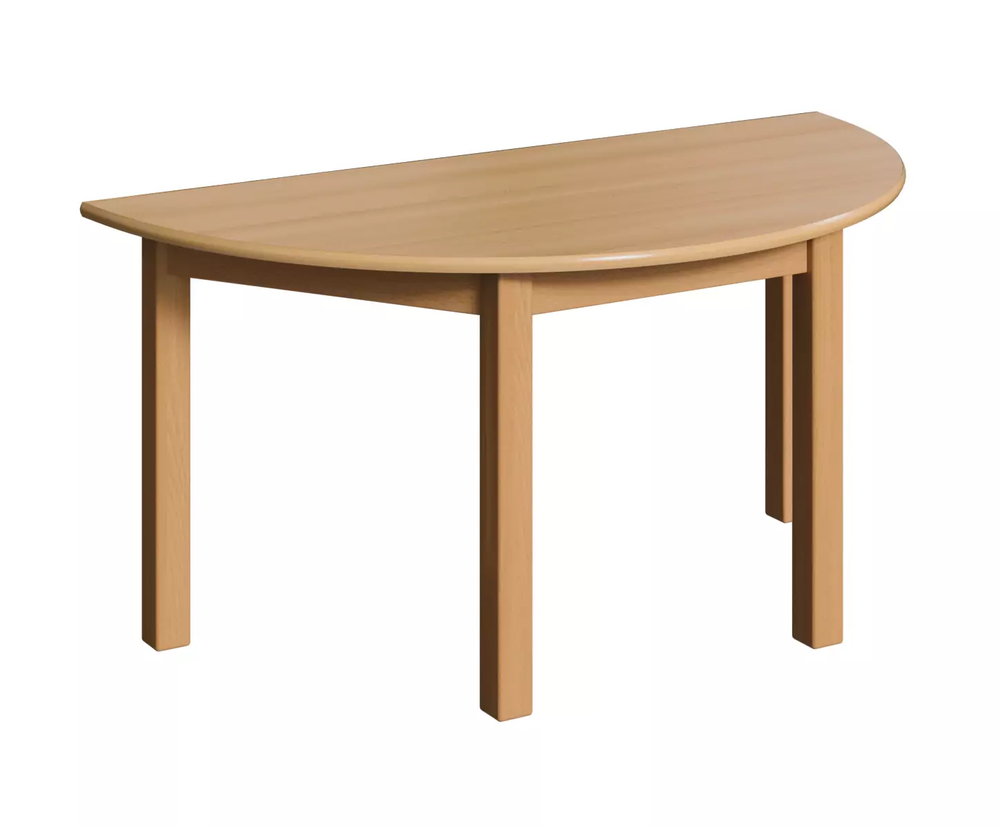 Halbrundtisch 120 x 60, Buche Massivholzgestell, umlaufende gerade Zarge aus der Kategorie Rundtische