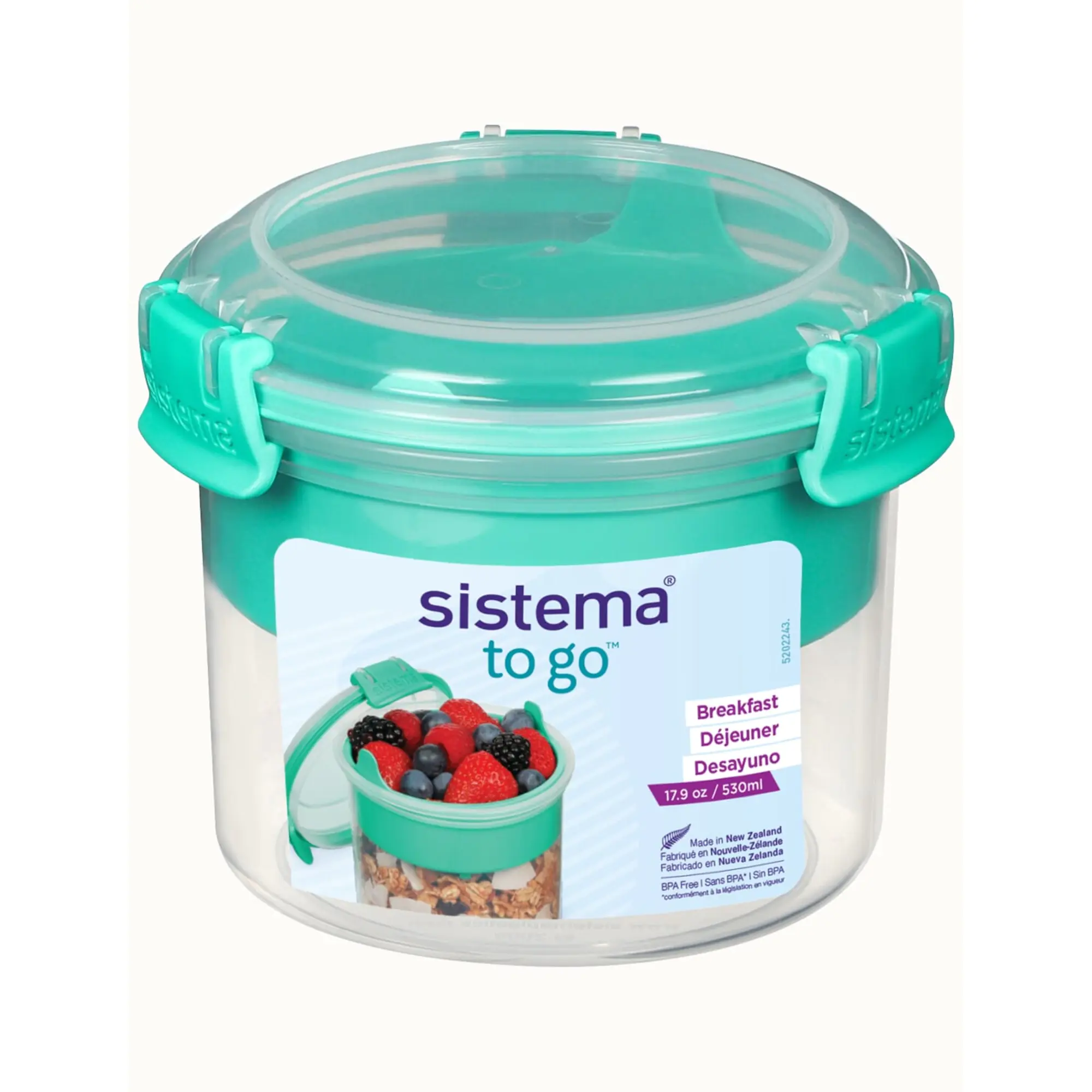 sistema Frischhaltebox Breakfast TO GO 530ml sort aus der Kategorie Home & Living