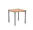 Wellentisch Quadrat,  65x65 cm (B/T), Höhe wählbar, aus der Kategorie Wellentische