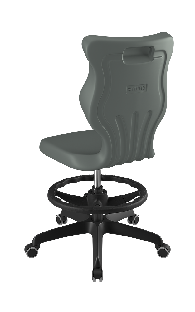 Drehstuhl mit hoher Rückenlehne, höhenverstellbar mit Gasfeder, ergonomische Kunststoffschale aus der Kategorie Bürodrehstühle