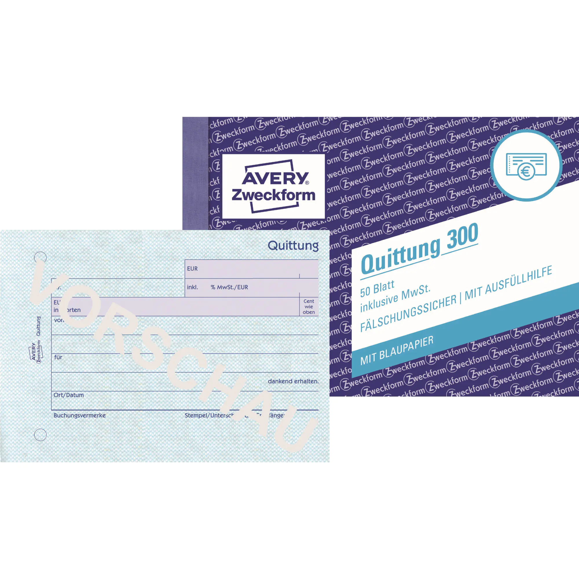 Avery Zweckform Quittung DIN A6 quer 50Blatt aus der Kategorie  Formulare & Verträge